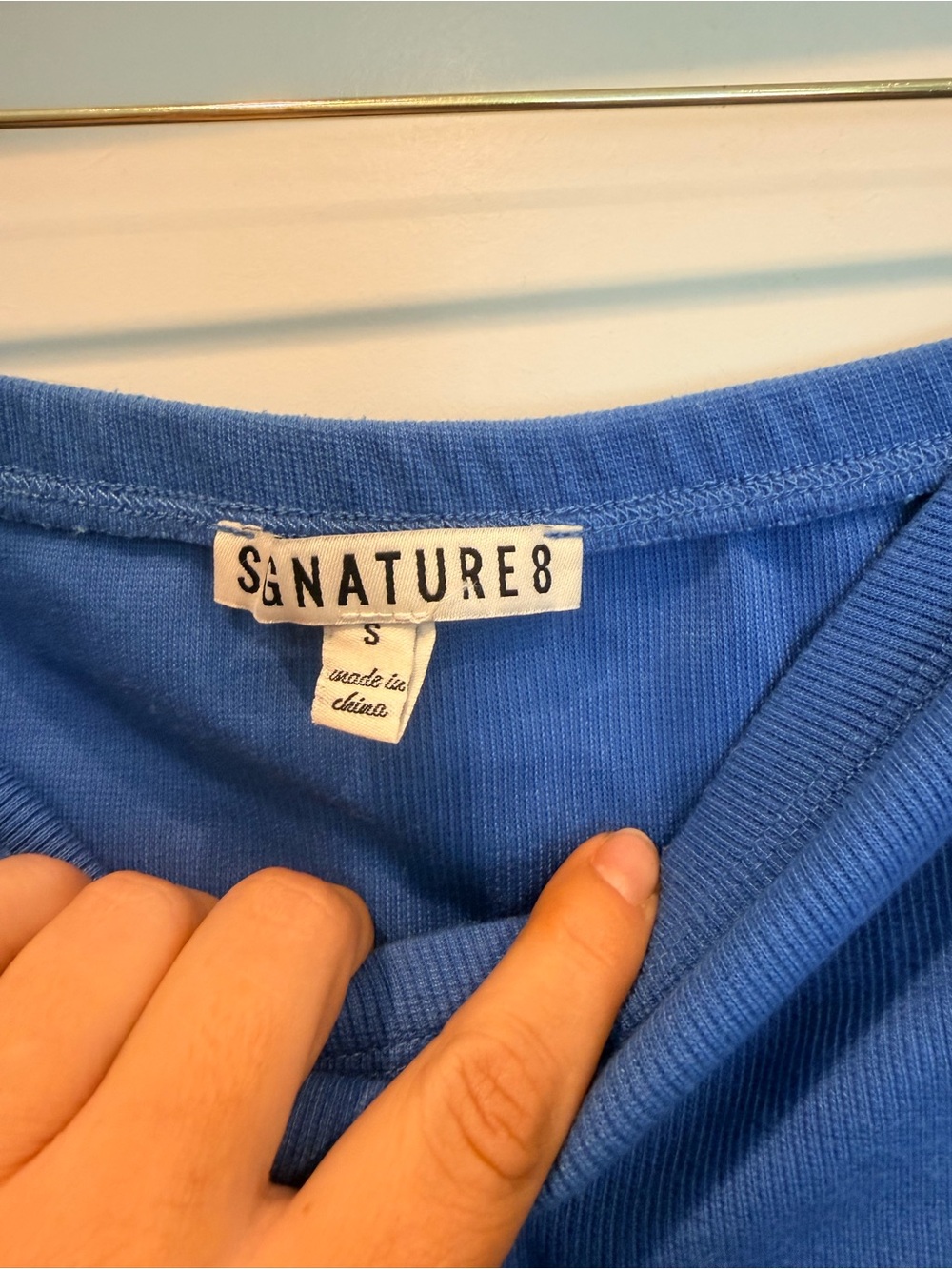 Signature8 Blue Ribbed Tube Top - Picture 3 of 3